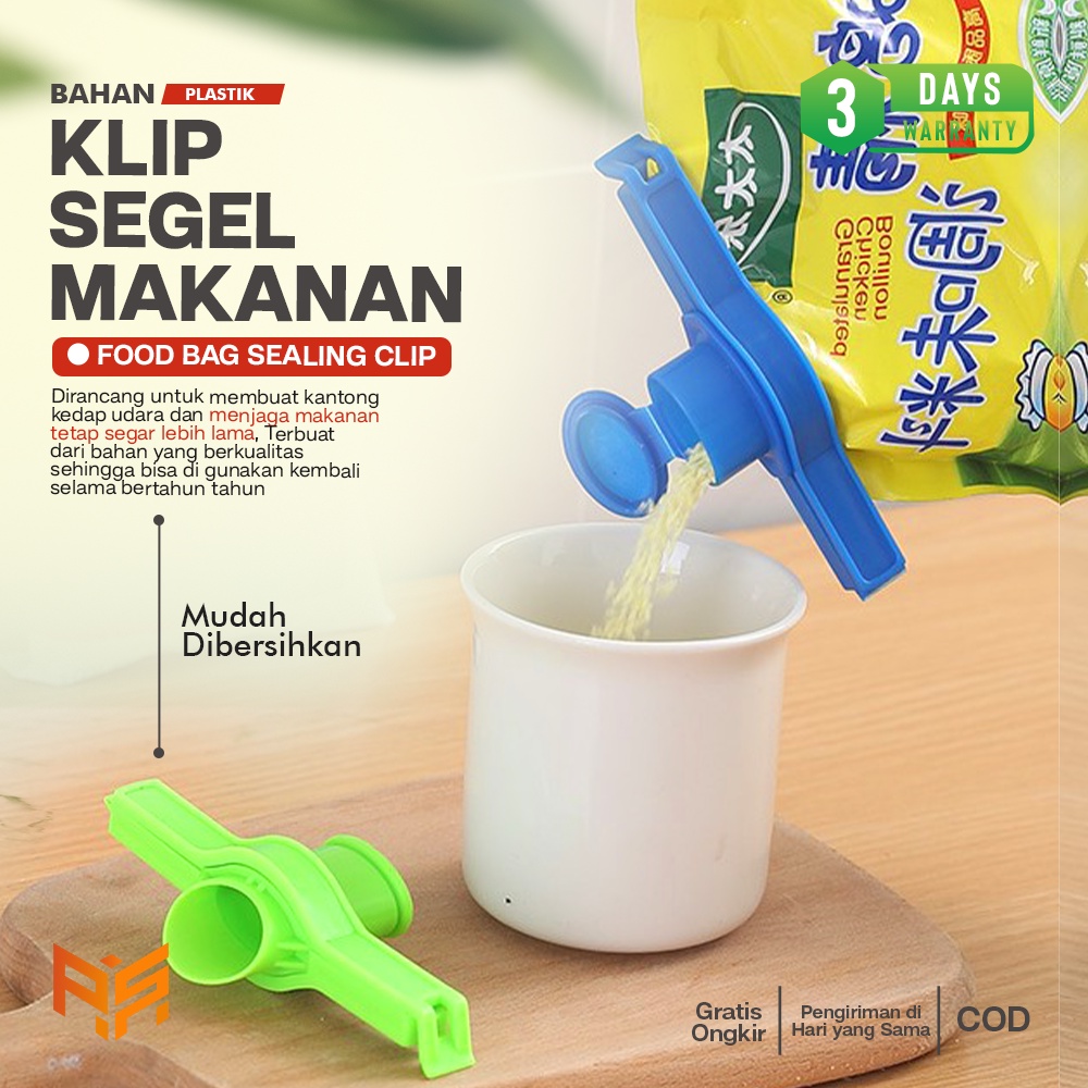 Klip Segel Corong Tuangan Bubuk Minuman Bumbu Dapur Penjepit Dengan Penuang Bungkus Makanan Susu Food Bag Sealing Clip AD7