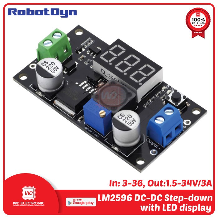 RobotDyn LM2596 DC to DC Step down 3A with LED Display