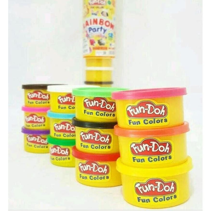 Fun Doh Refill Rainbow 12 Warna - Harga untuk 12pc Fun Doh - Mainan Fun Doh