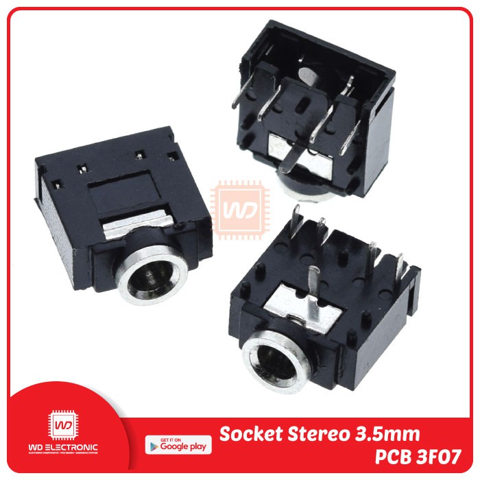 Socket Stereo Soket Stereo 3.5mm Stereo Jack 3F07