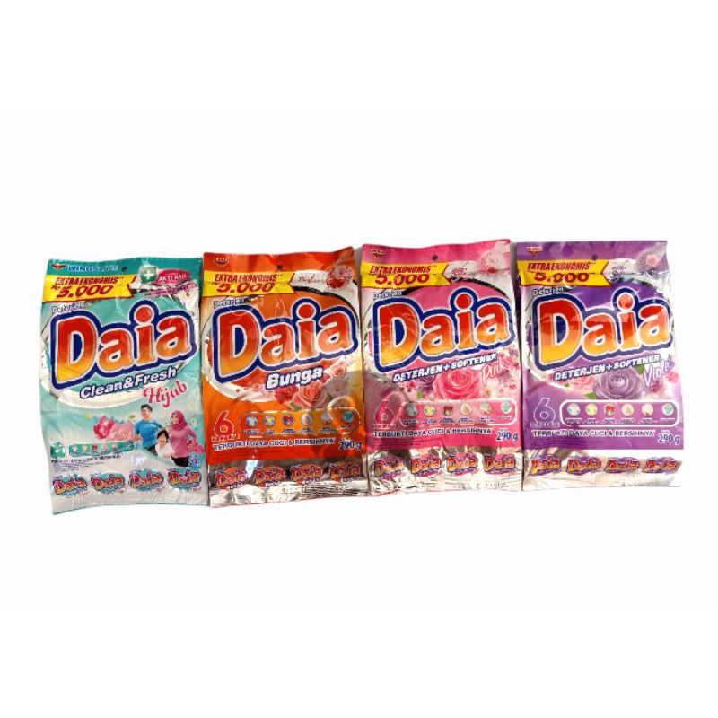 Daia Detergen Sabun Cuci Daia Kemasan Ekonomi 290gr Sabun Daia Deterjen