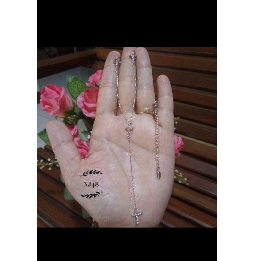 kalung salib silver xuping