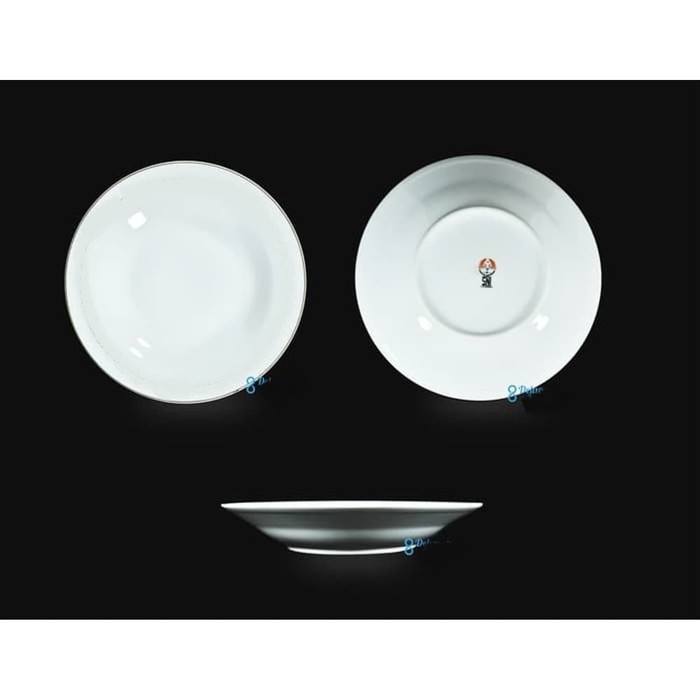 Jm Piring Porselen Keramik Cekung 7" 17Cm / Piring Sayur Resto Padang