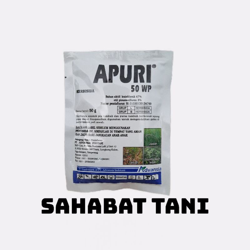 herbisida APURI 50 wp pembasmi gulama pada tanaman padi