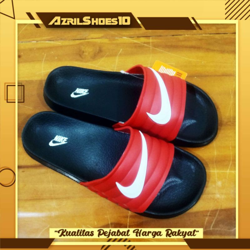 SANDAL NIKE TPR RED ART KARET PREMIUM || SENDAL NIKE KARET PRIA RINGAN