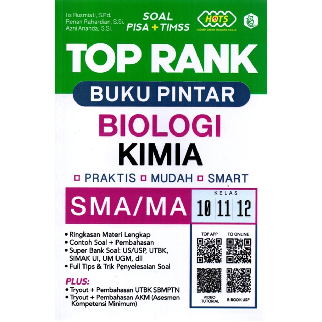 Gramedia Bali - Top Rank Buku Pintar Biologi &amp; Kimia Sma