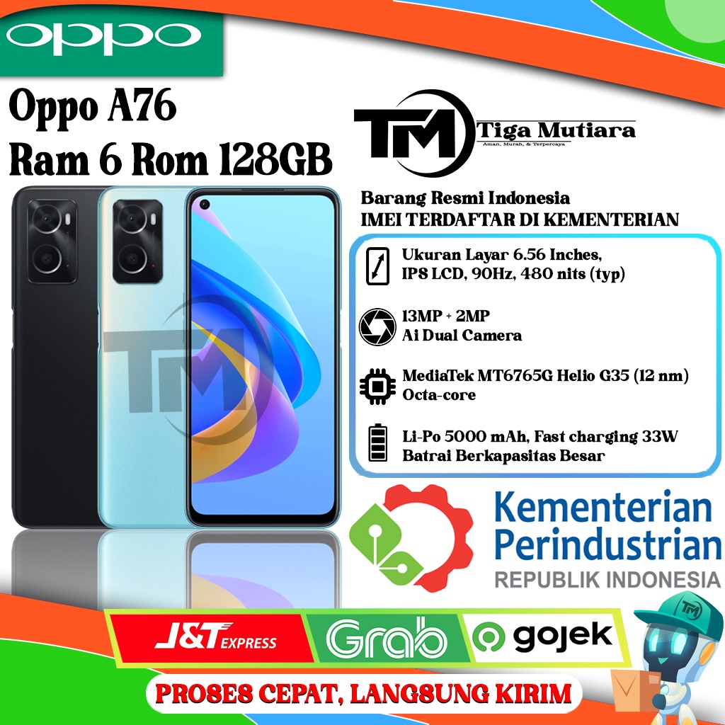 Oppo A76 Ram 6 Rom 128GB