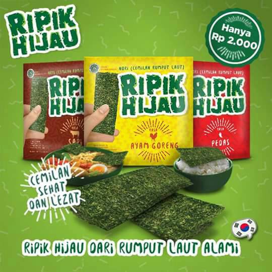 Ripik Hijau (Snack Rumput Laut)