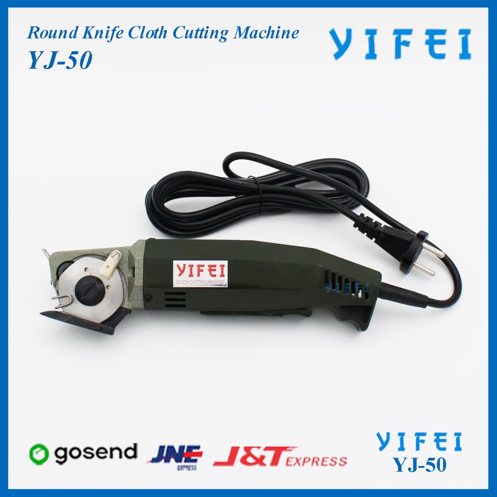 Mesin Potong Kain Kecil YIFEI YJ-50/ROUND KNIFE CLOTH CUTTING MACHINE