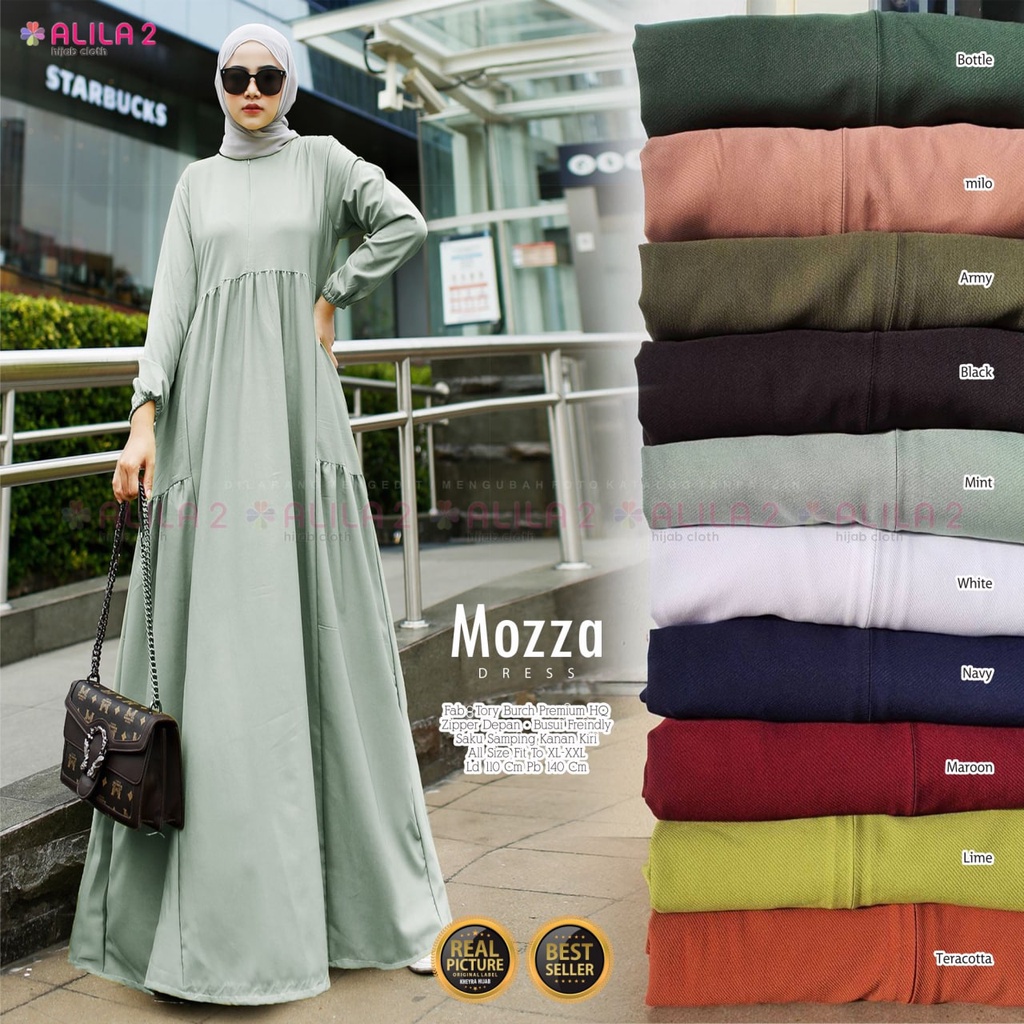 Dress Polos Wanita bahan Shakila Ori Import HQ Mozza Dress by Alila
