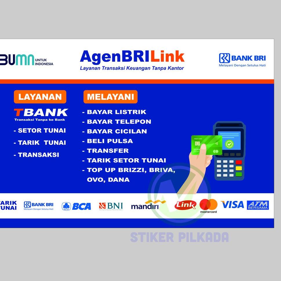 

[22] Stiker vinyl Meja Kasir BRILINK Awas Barang Tiruan