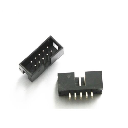 Socket IDC Pin 10p 10Pin SOKET 2x5 10 Pin Header Male DC3-10P Lurus