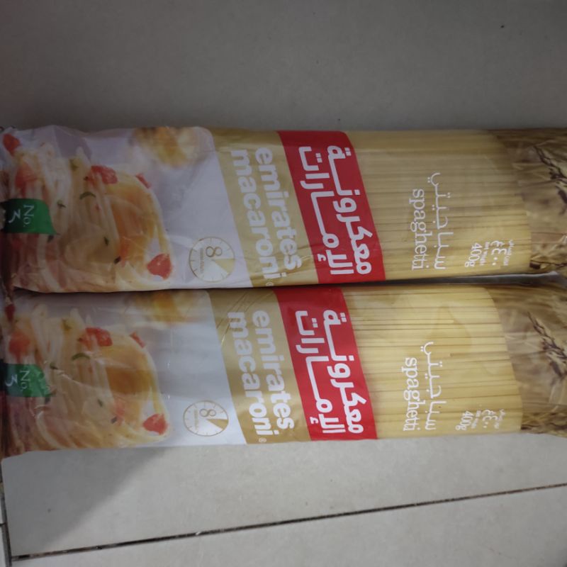 

Spagetty macaroni Emirate Imfor Asli 400 gram