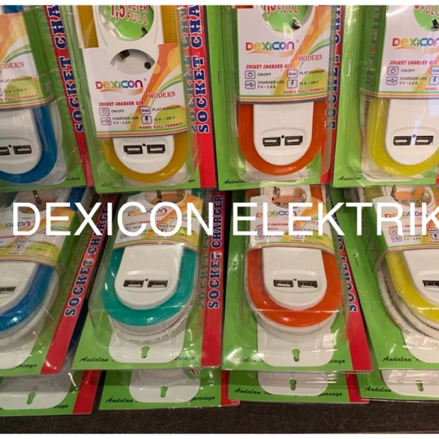 Stop kontak usb 2 LB+1.5 meter/charging usb/usb port/colokan usb/adaptor usb/usb stop kontak/USB