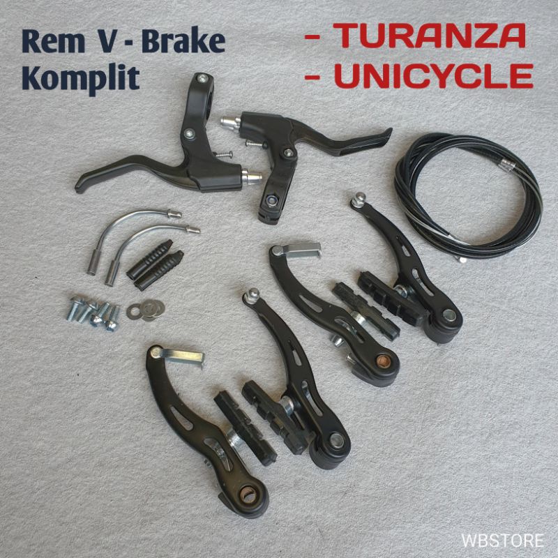 Rem V Brake Set Sepeda Gunung MTB BMX Seli. Rem Velg V-Brake 1 Set Depan Belakang Murah Ori Original
