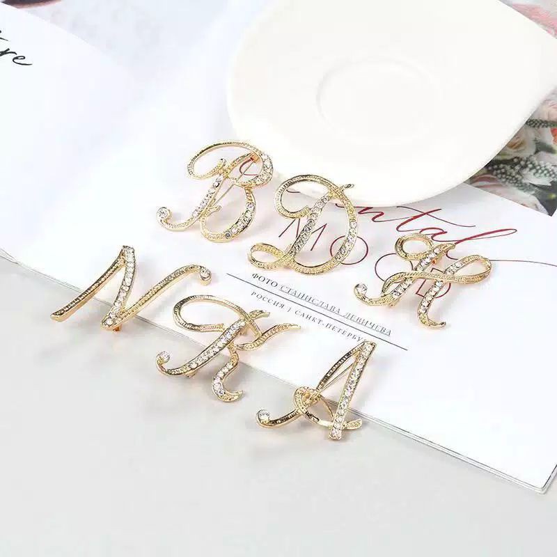 TERLARIS Bros Dada Part 18 / Bros Huruf / Bros Dada / Bros Jilbab / Bros Kerudung / Brooch BRO-5