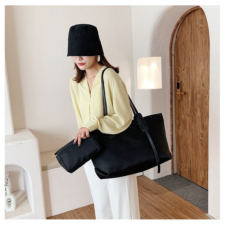 BJ31703 (2IN1) - BLACK/GRAY/KHAKI/WHITE - TAS BAHU SHOULDERBAG DOMPET IMPORT TAS WANITA FASHION IMPORT MODIS ELEGAN TERMURAH TERLARIS TERBARU BAGSTORE JAKARTA TAS BATAM LT1703