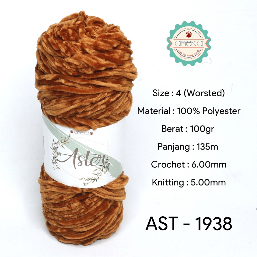 Benang Rajut Bludru Aster / Velvet Knitting Yarn -1938