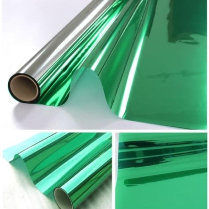 STIKCKER/STICKER KACA FILM ONE WAY/STIKER KACA SILVER GREEN 1 ROLL