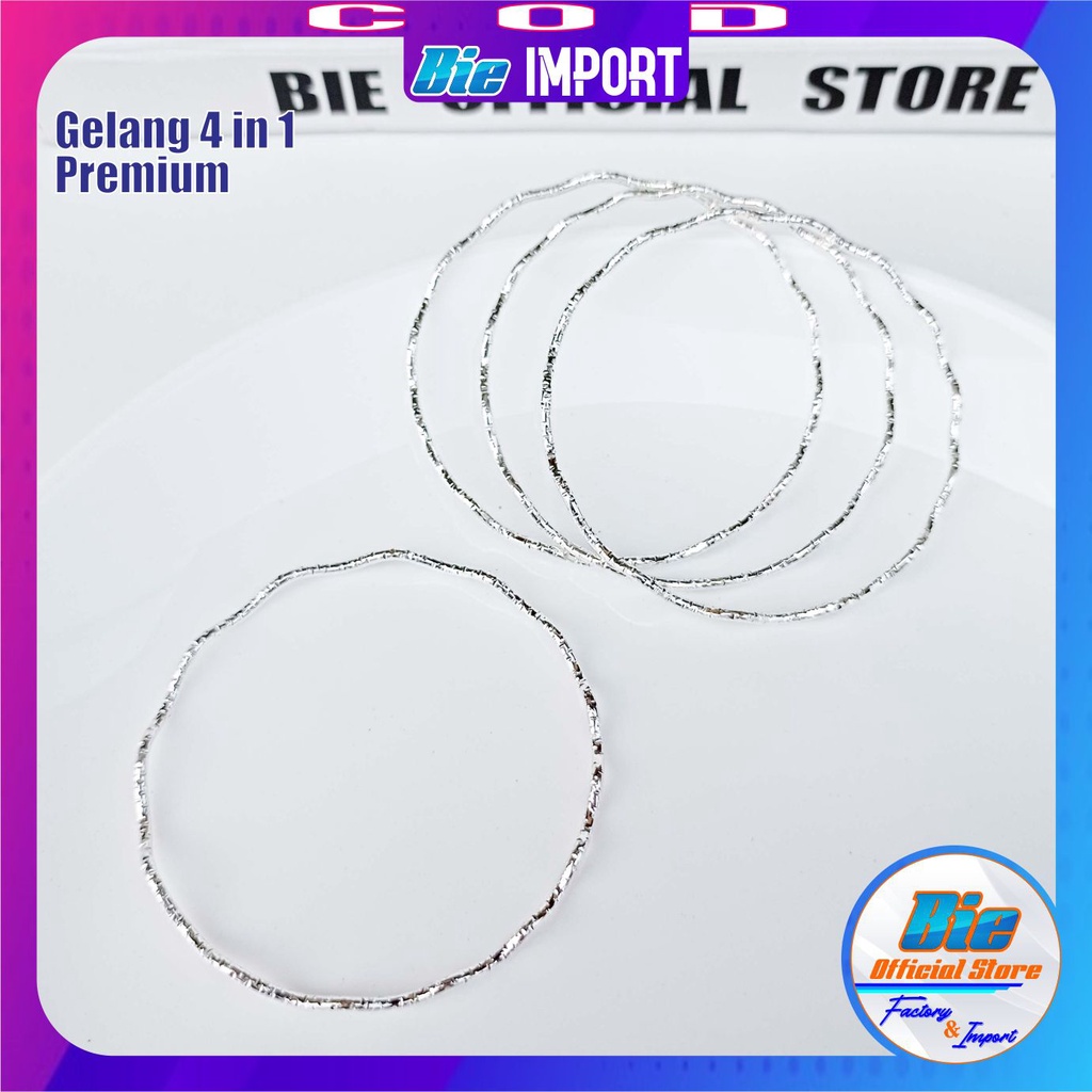 Gelang Anak 4 in 1 Gold &amp; Silver Titan Gelombang Premium Impor Best Seller