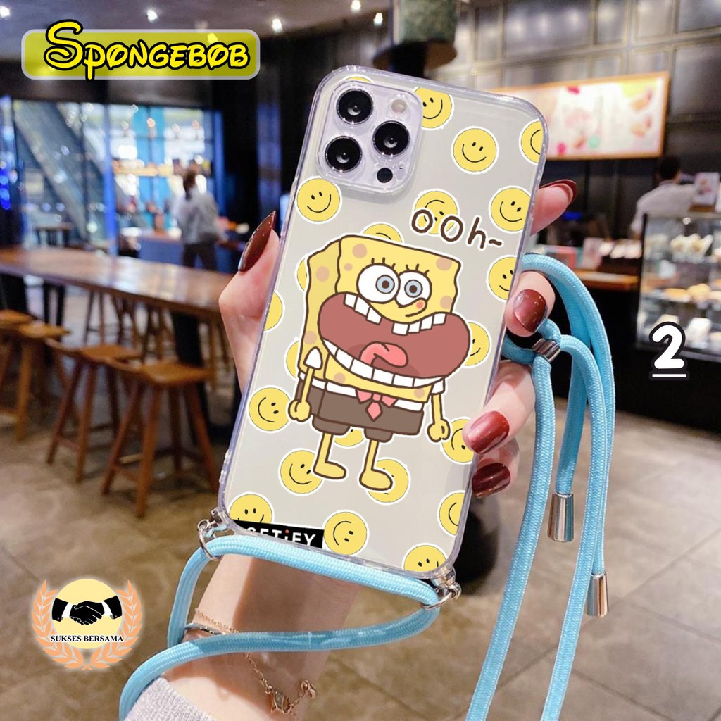 Softcase Slingcase Lanyard Bening SPONGEBOB Samsung A11 M11 A12 A20s A21 A21s A20 A30 M10s BSB3900