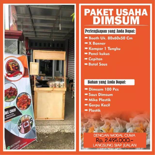 

Paket lengkap usaha dimsum tidak harus franchise