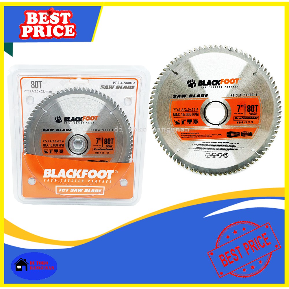 Mata Potong Kayu Saw Blade 7X80T Blackfoot