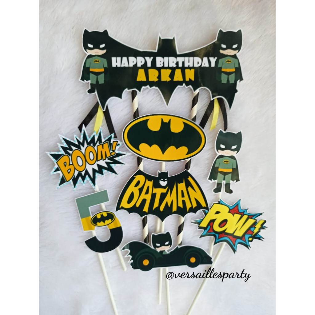 CakeTopperBatmanCartoon/TopperKueBatman/HiasanKueBatman/TusukankueBatman