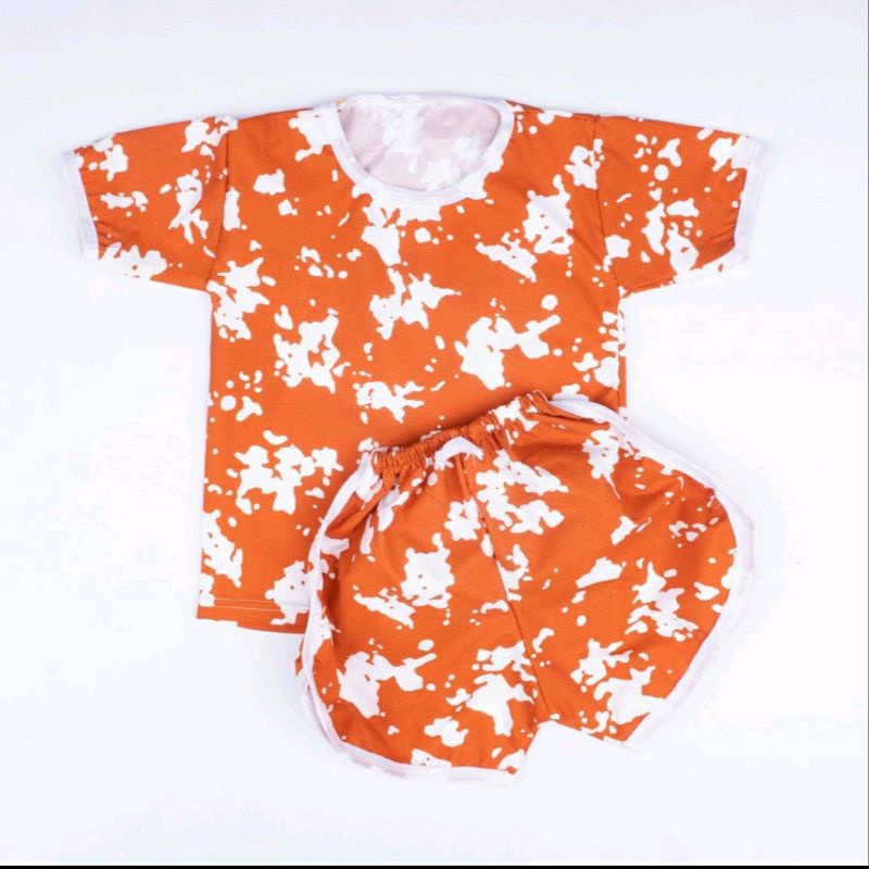 SETELAN CHUPA CHUPS MOTIF DAUN JANDA BOLONG / SET ANAK RETRO / SETELAN ANAK 2-5 Thn