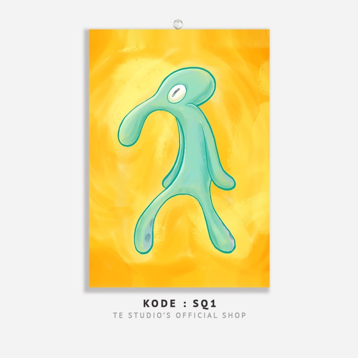 Hiasan Dinding Lukisan Poster Mahakarya Squidward Spongebob Wall Decor - SQ1