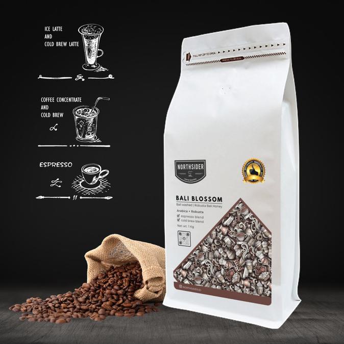 

[ COD ] BIJI KOPI ARABIKA BALI BLOSSOM BLEND ESPRESSO-NORTHSIDER COFFEE 1KG TERPERCAYA Kode 515