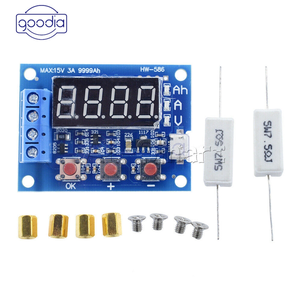 ✈【Fast/COD】✈  18650 Li-ion Lithium Lead-acid Battery Capacity Meter Discharge Tester 1.2-12VDC