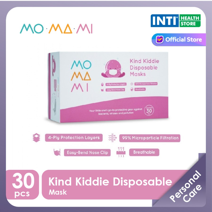 Momami | Kind Kiddie Mask | Masker Anak Momami | 4-ply | 1 box