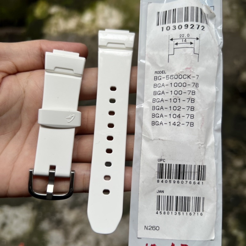 STRAP TALI JAM TANGAN CASIO ORIGINAL BABY-G BG-5600CK 7 BGA-100 band BG 5600CK BGA 100