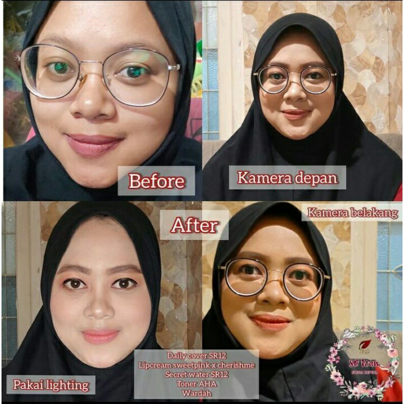 (COD) SR12 BEDAK PADAT PREMIUM/ COMPACT POWDER/ TWO WAY CAKE/ KOSMETIK WANITA-3