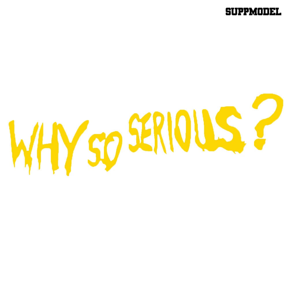 Stiker Reflektif Tema Why So Serious Untuk Dekorasi Mobil