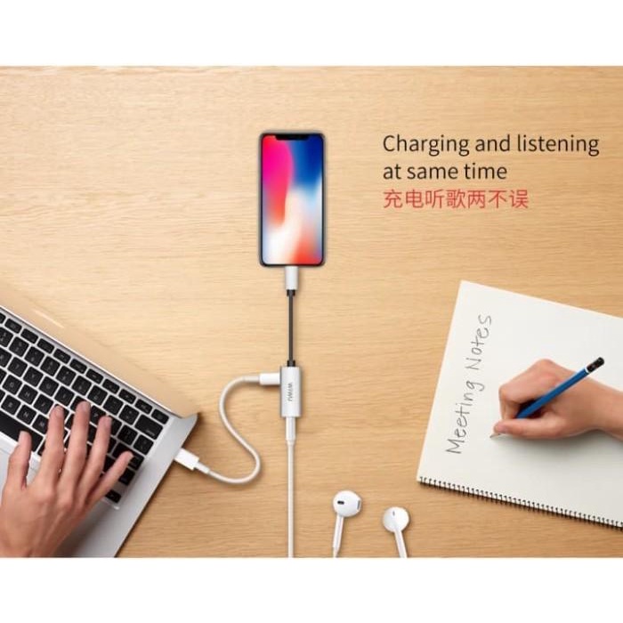 Adaptor Lightning ke Jack headset 3,5mm Wiwu Premium LT01 Iphone
