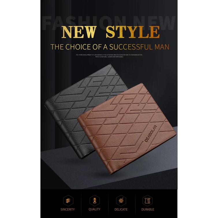 ORIGINAL DEABOLAR DOMPET UANG LIPAT PRIA TEBAL BAHAN SINTETIS K3258 - NezMart COD / BISA BAYAR DITEMPAT