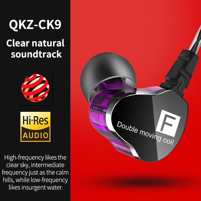 [KIRIM DARI JKT] QKZ CK9 Dual Speaker In Ear Earphone Headset with MIC