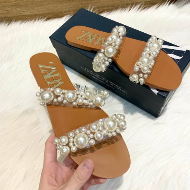 Zara pearl sandal