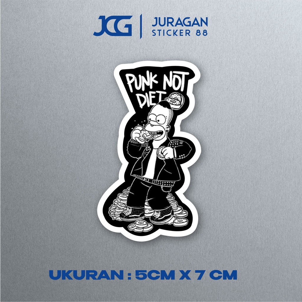

Stiker Sticker Aesthetic logo brand cetak stiker VINYL Cuting Stiker Laptop HP motor helm ipad tablet koper Stiker tumbler - PUNK NOT DIET