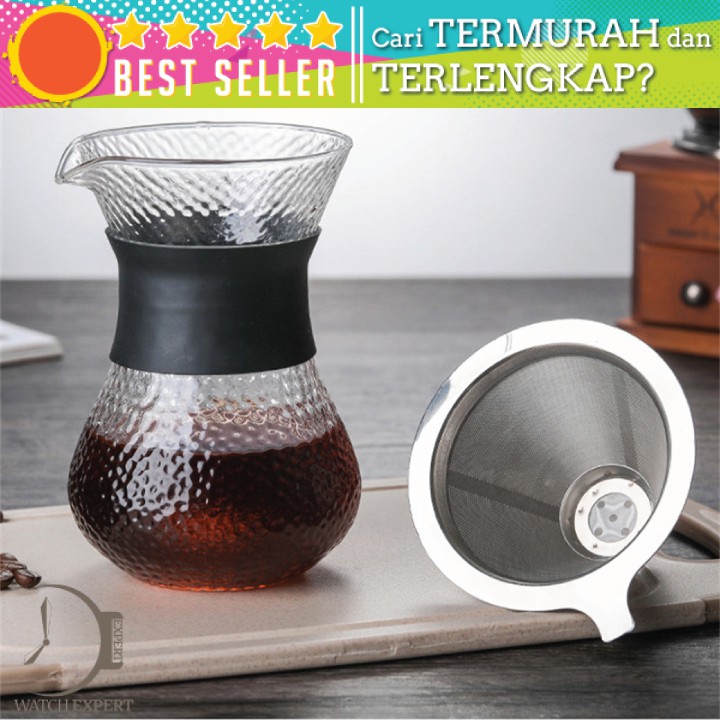 BAYAR DI TEMPAT Teko Kopi 200ml Dengan Filter Coffee Maker Pot V60 Drip Kettle with Filter