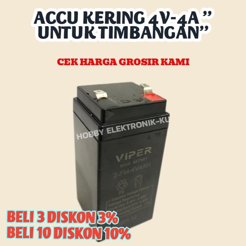 ACCU KERING 4V 4A UNTUK TIMBANGAN