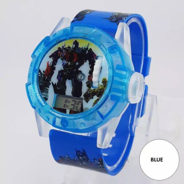 HARGA PROMO,,,, JAM TANGAN ANAK LAMPU MUSIK LASER TRANSFORMER