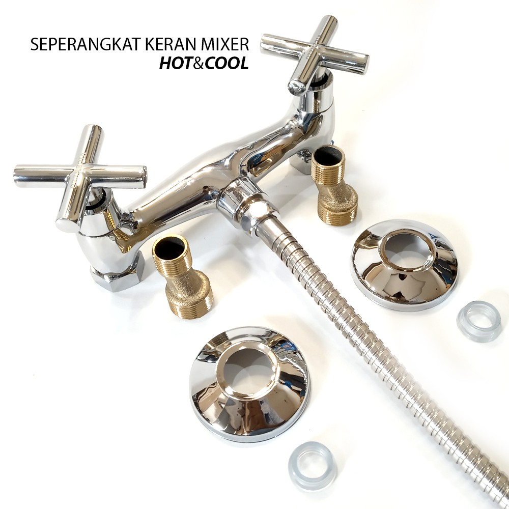 TERMURAH - SHOWER PANAS DINGIN KUNINGAN ABS SHOWER SET KAMAR MANDI/ SHOWER KAMAR MANDI / SHOWER KRAN MIXER