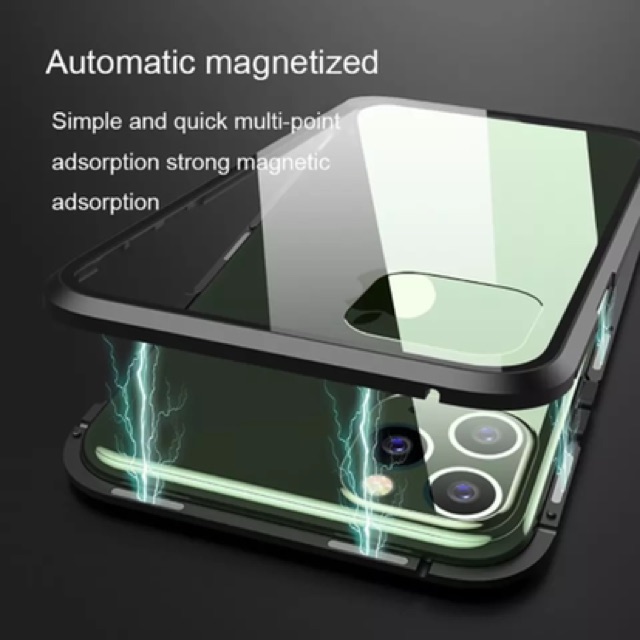 Xiaomi Pocophone X3 NFC A31 RENO Case Handphone Slim Magnetic Double Glass Casing Xiaomi Pocophone Slim Magnetic Double Glass 360 Coverage Case Pocophone Slim Double Glass Magnetic