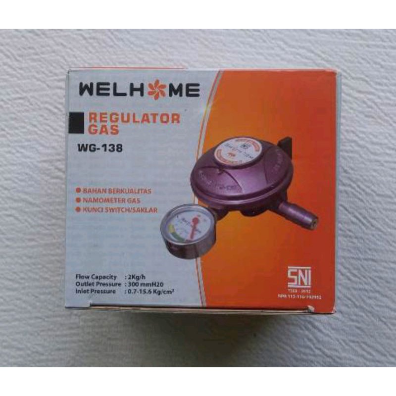 REGULATOR GAS WELHOME / Kepala Gas WELHOME WG 138M SNI Bagus Murah