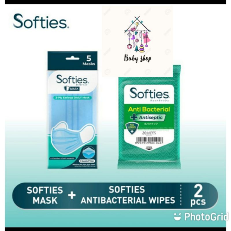 paket masker &wipes softies