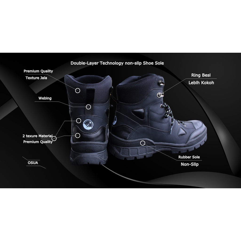 BIG Sale Branded Sepatu Outdoor Boots Pria OSUA Tacking