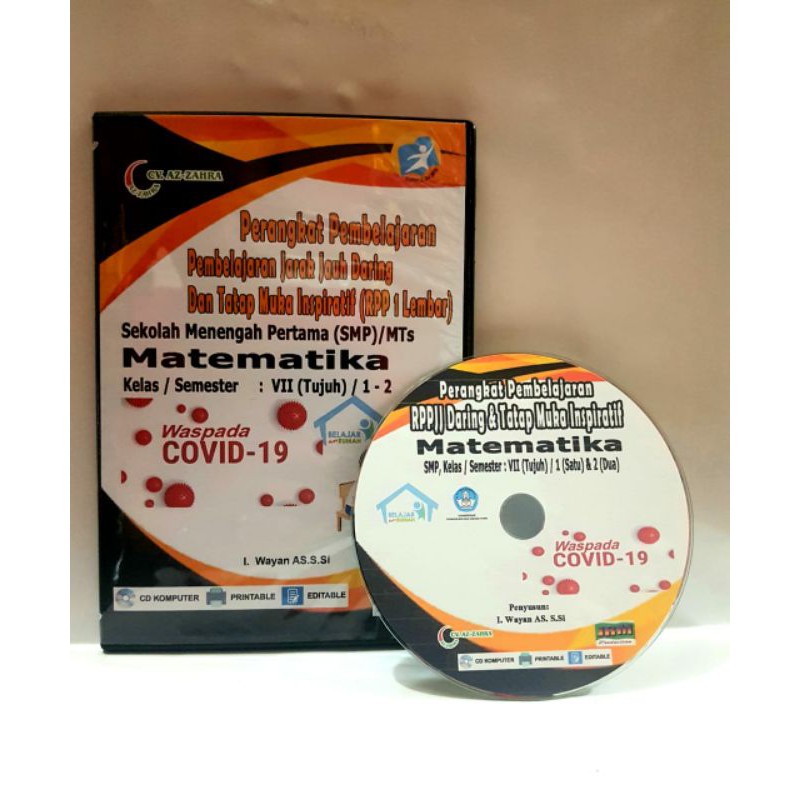 cd rpp ppj daring smp mts mapel matematika kelas vii 7 revisi 2020 terbaru